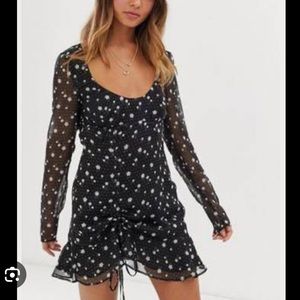 NewThe East Order size small long sleeve micro mini floral dress